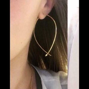 Stella & Dot Hammered Wire Gold Hoops